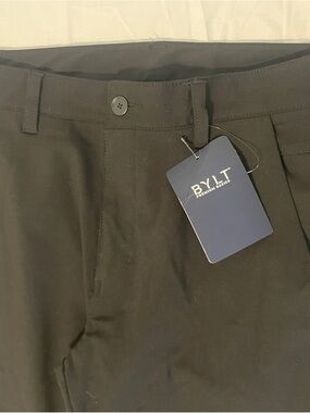 BYLT Basics Men's Black Dress Pants - Classic Straight Fit